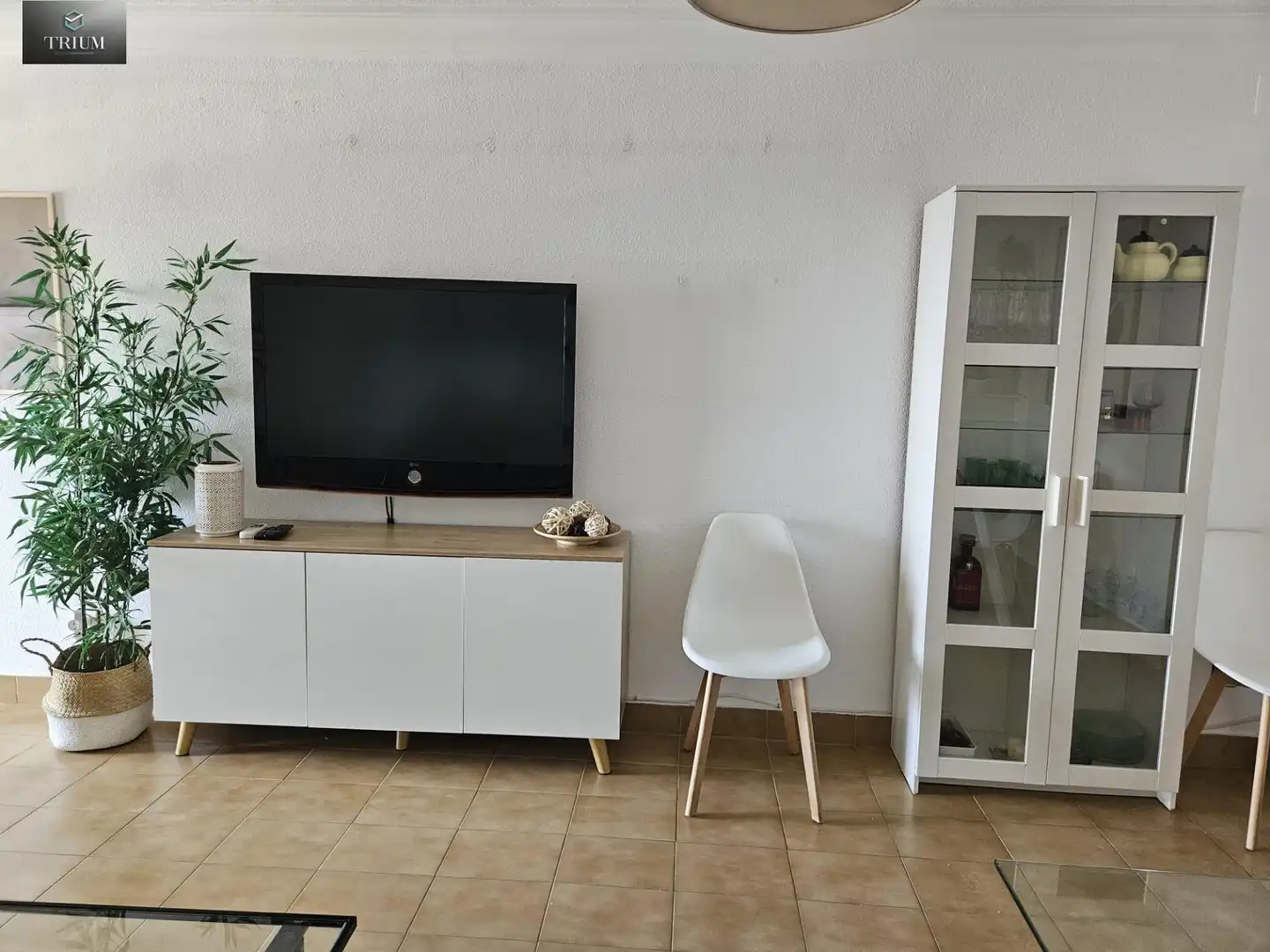 Sala d'estar de Apartament de lloguer en Salobreña amb Aire condicionat, Moblat i Balcó