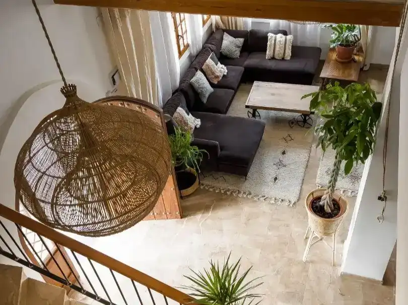 Sala d'estar de Finca rústica de lloguer en Manises amb Aire condicionat, Jardí privat i Traster