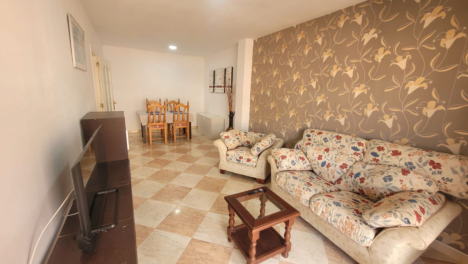 Living room of Flat for sale in Manilva  with Air Conditioner, Terrace and Furnished
