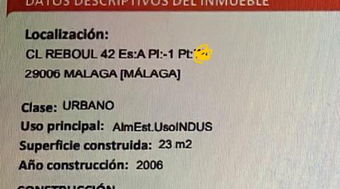 Foto 2 de Garatge de lloguer a Calle Reboul, 42, La Unión - Cruz de Humilladero - Los Tilos, Málaga Capital