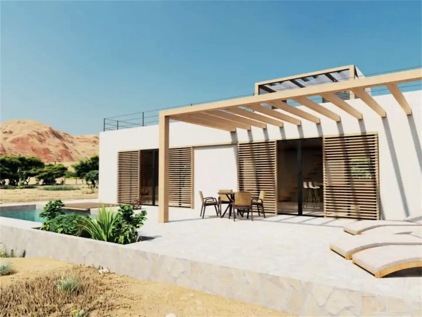 Terrace of Flat for sale in La Oliva  with Private garden and Swimming Pool