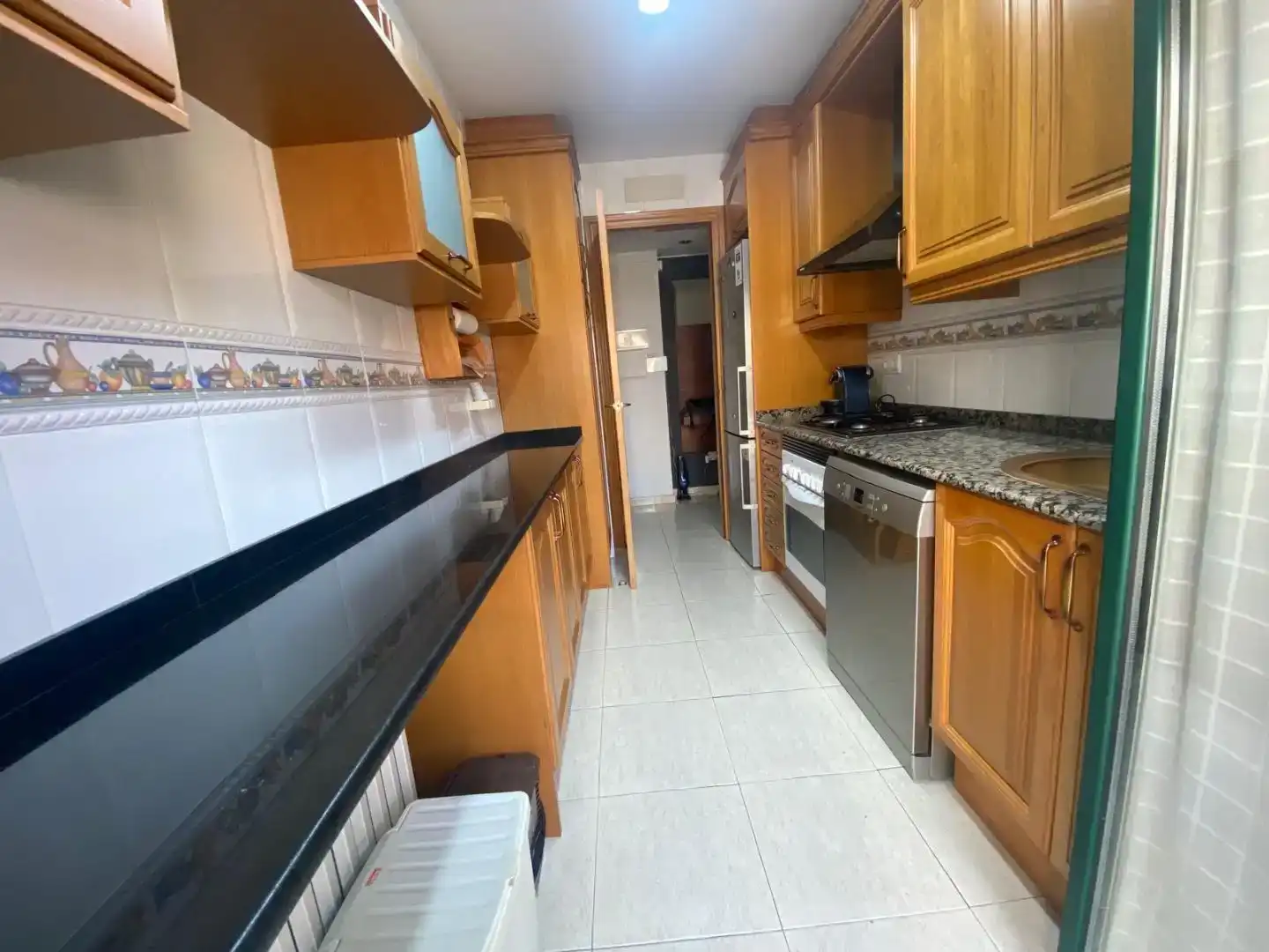 Cuina de Pis de lloguer en Manresa amb Aire condicionat, Moblat i Balcó