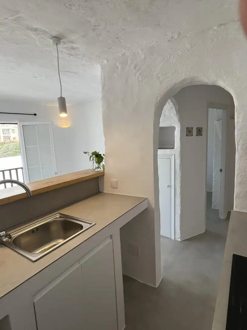 Cocina de Apartamento en venta en Sant Lluís con Jardín privado