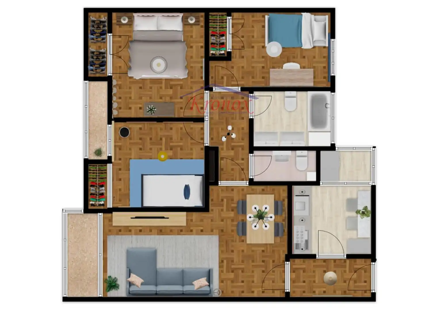 Flat for sale in Madrid  with Heating, Terrace and Furnished