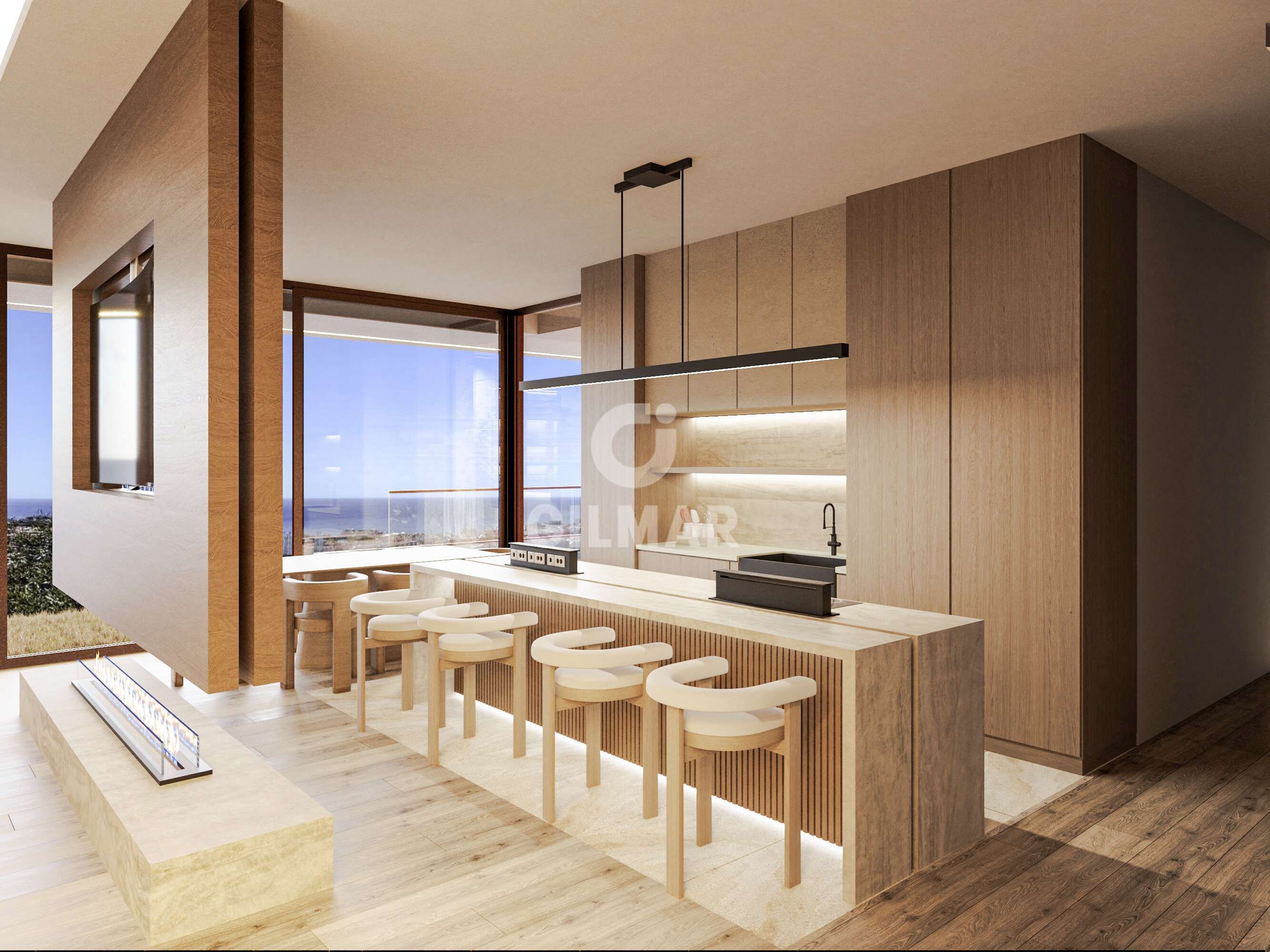 Cuina de Casa o xalet en venda en Benalmádena amb Calefacció, Jardí privat i Piscina