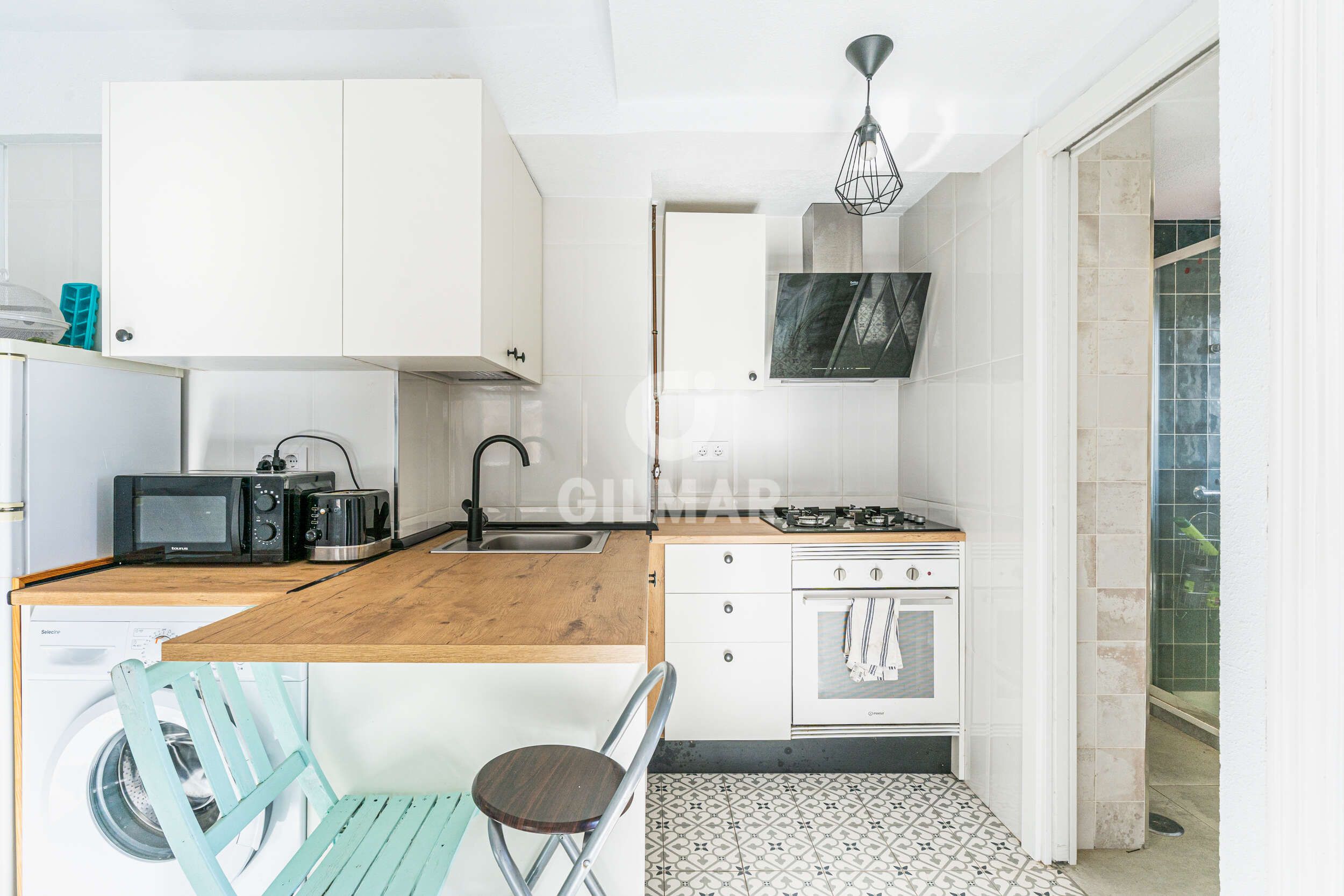 Kitchen of Flat for sale in  Madrid Capital  with Heating and Balcony