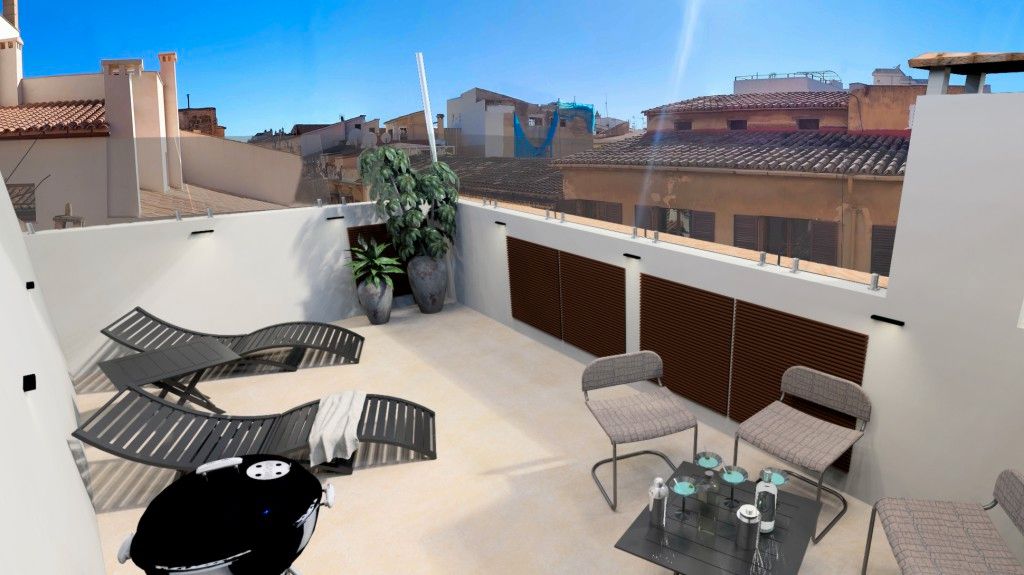 Terrassa de Casa adosada en venda en  Palma de Mallorca amb Aire condicionat, Calefacció i Parquet