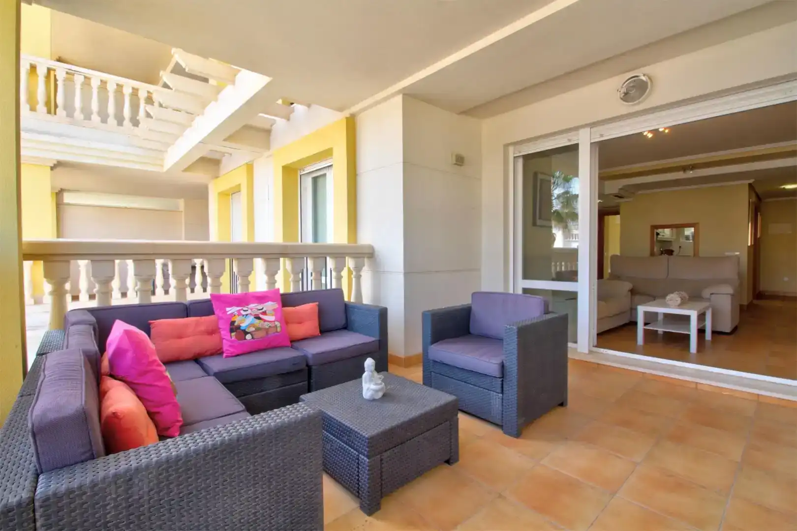 Terrace of Flat for rent in Dénia  with Air Conditioner, Private garden and Furnished