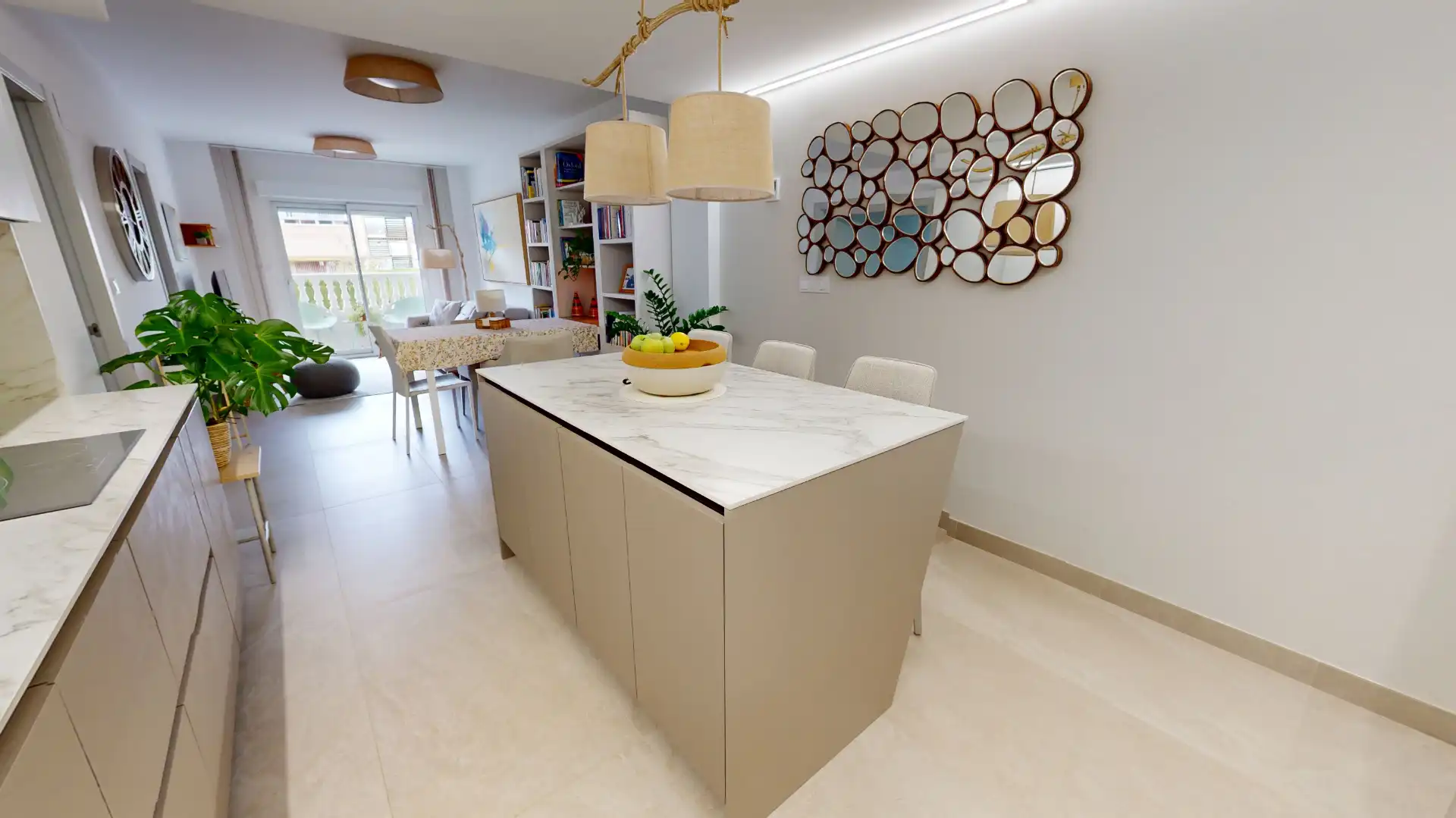 Küche von Wohnung zum Verkauf in El Campello mit Klimaanlage, Parkett und Abstellraum