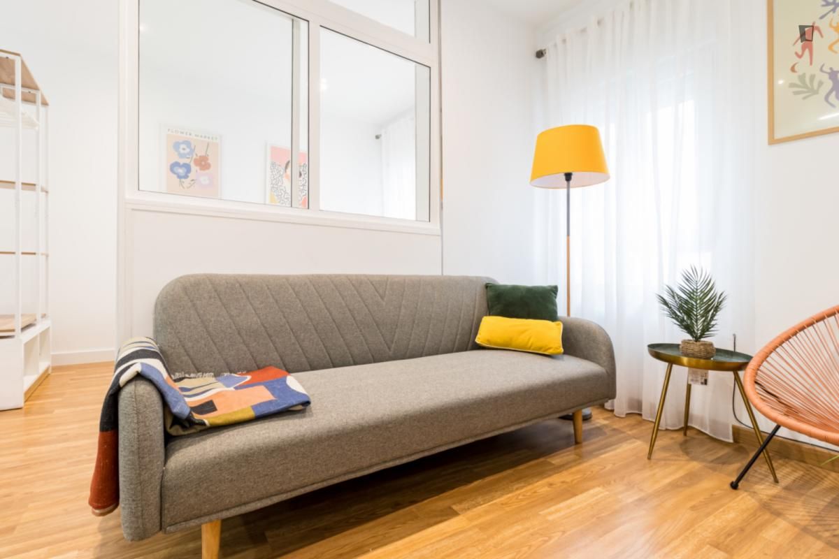 Wohnzimmer von Wohnungen miete in Santander mit Möbliert, Ofen und Waschmaschine