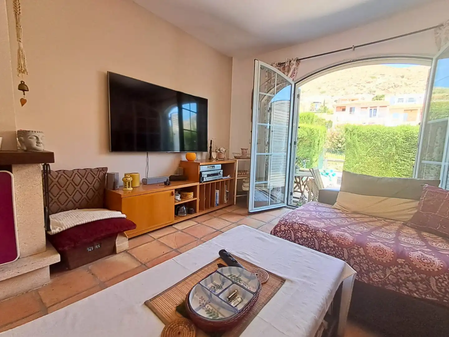 Sala d'estar de Finca rústica en venda en Finestrat amb Aire condicionat, Calefacció i Terrassa