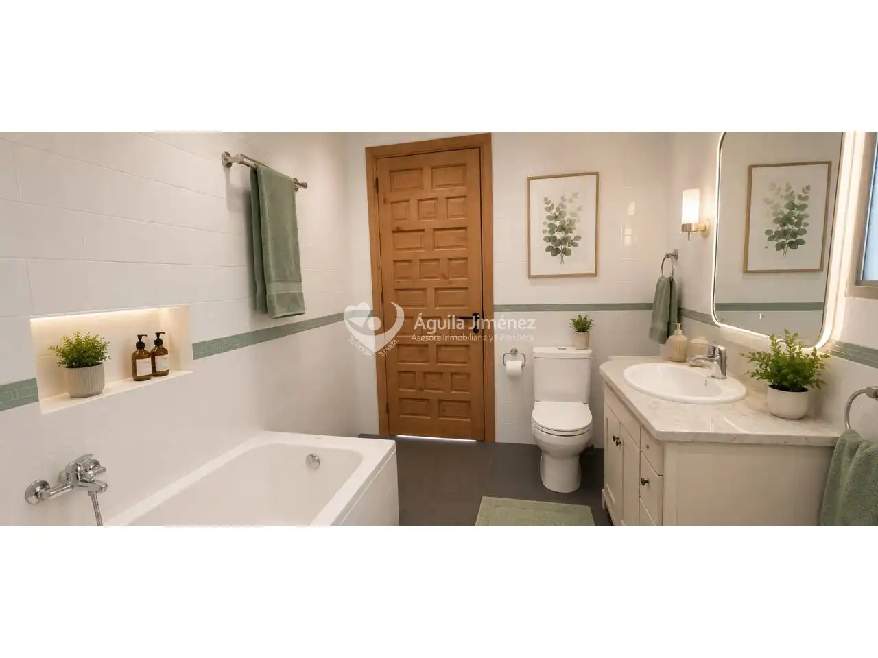 Baño de Casa adosada en venta en Alcalá de Guadaira con Calefacción, Terraza y Piscina