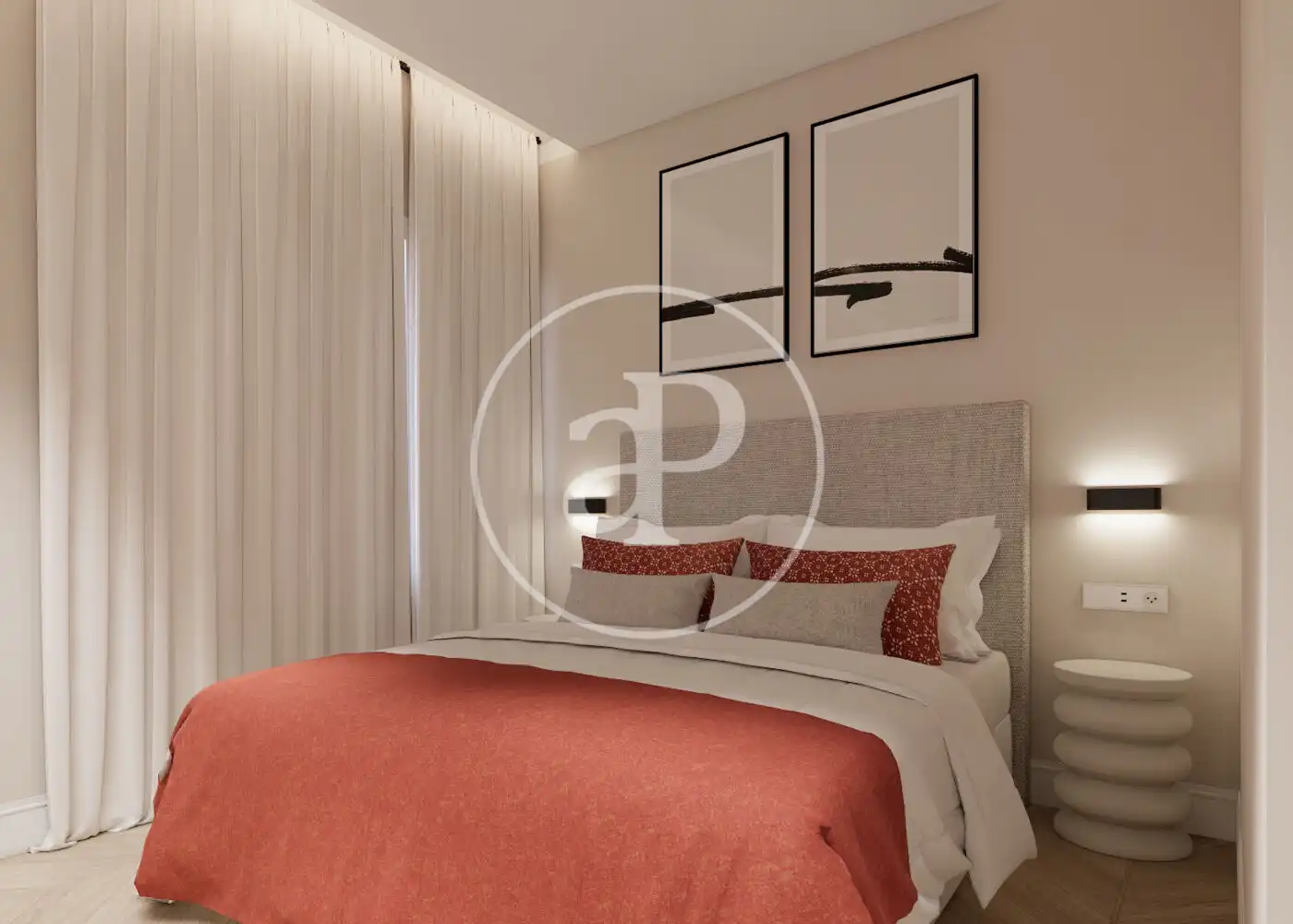 Bedroom of Flat for sale in Madrid  with Air Conditioner, Heating and Furnished