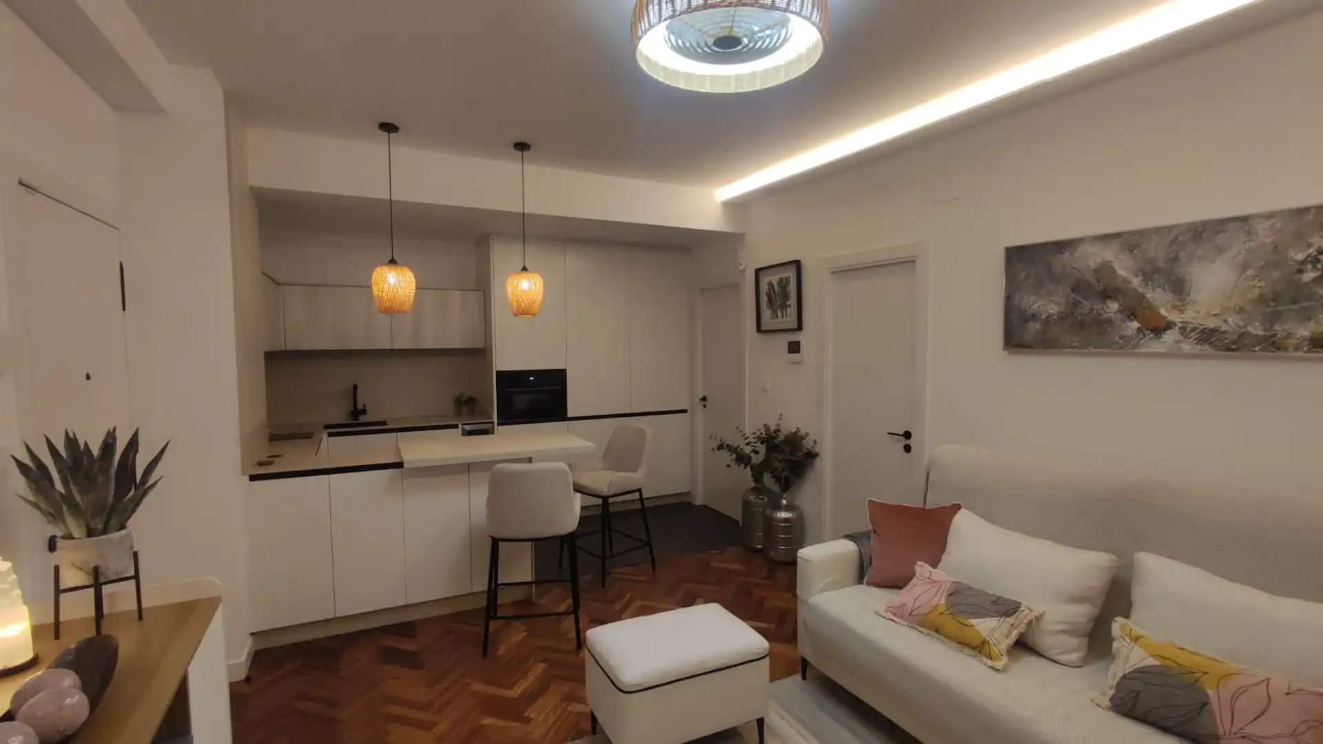 Sala de estar de Apartamento de alquiler en A Coruña Capital  con Calefacción y Amueblado