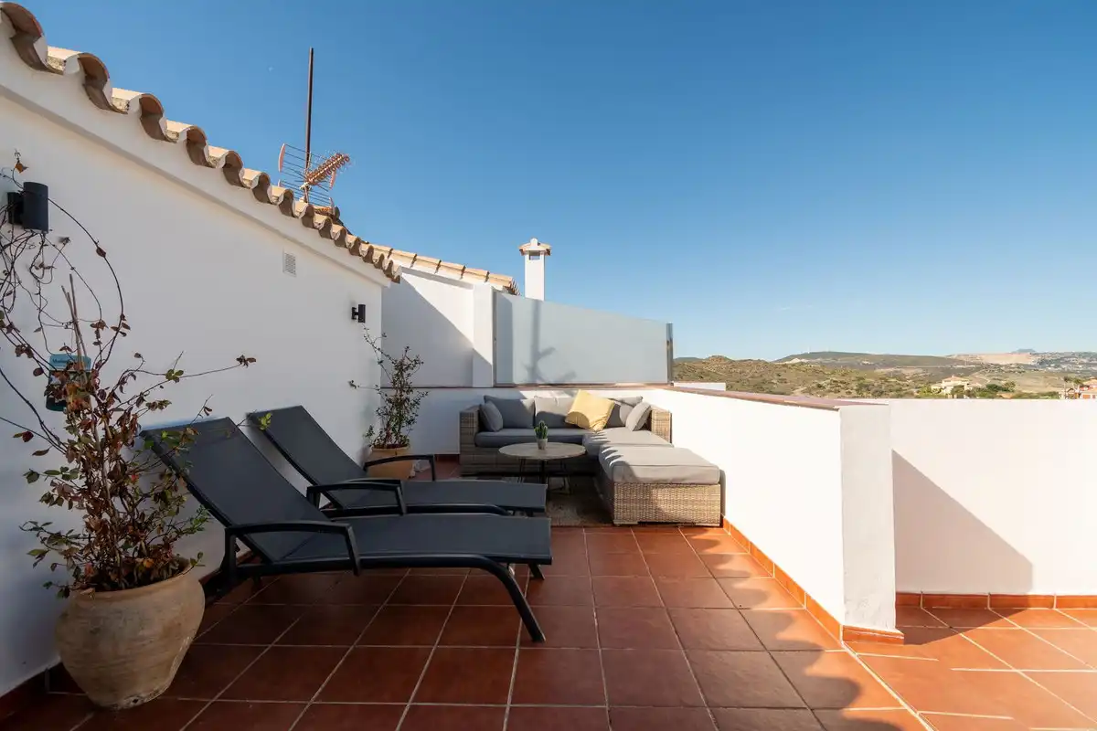 Terrassa de Casa adosada en venda en Manilva amb Aire condicionat, Terrassa i Piscina comunitària