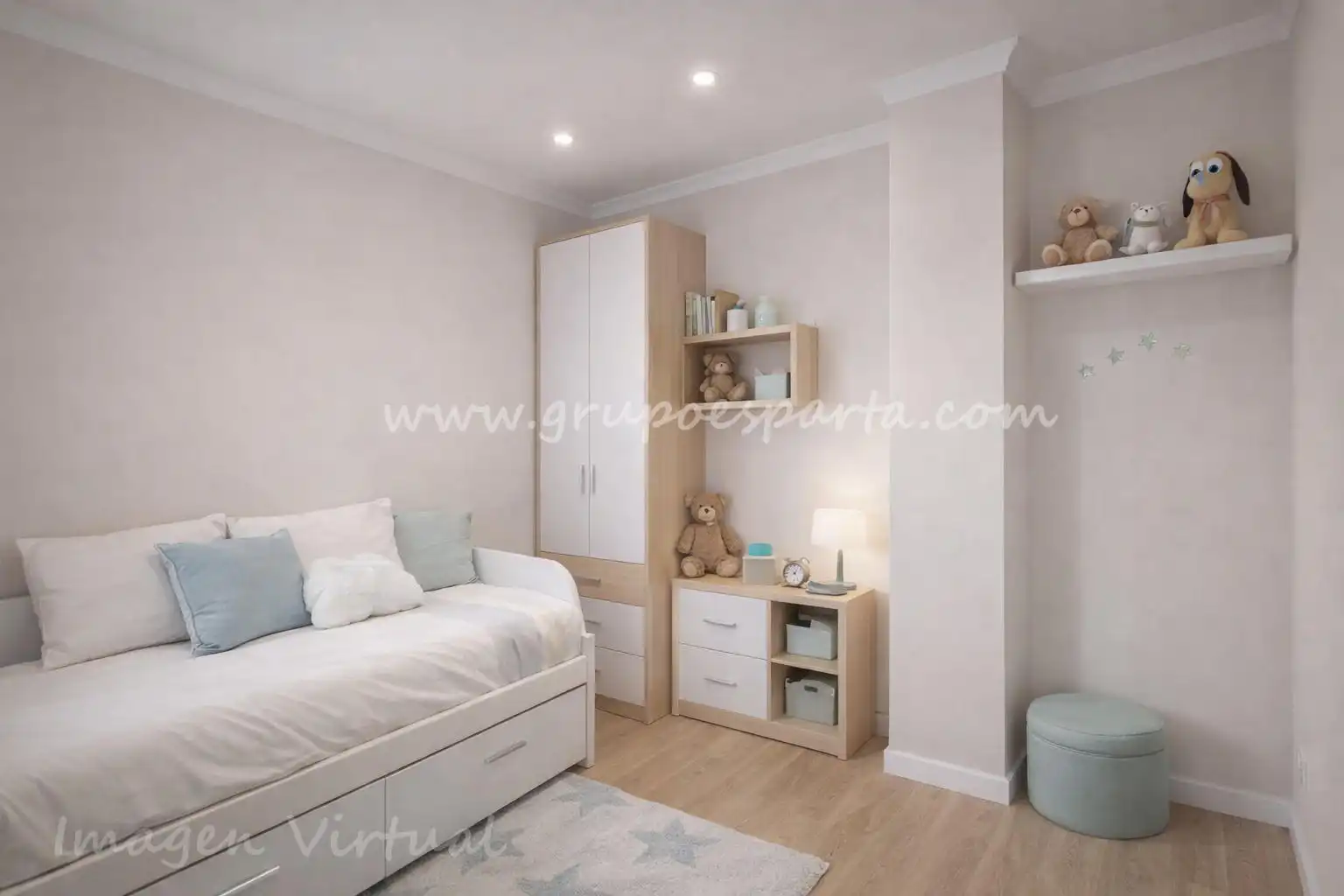 Habitación de Casa adosada en venta en Albaida del Aljarafe con Aire acondicionado y Trastero