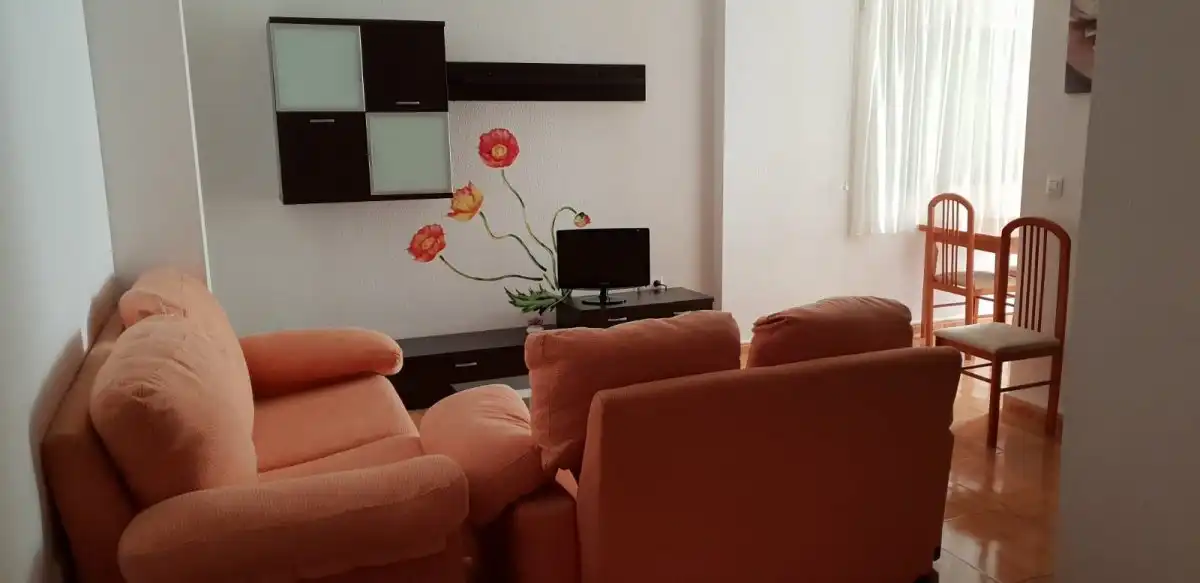 Wohnzimmer von Dachboden zur Miete in Montijo mit Terrasse