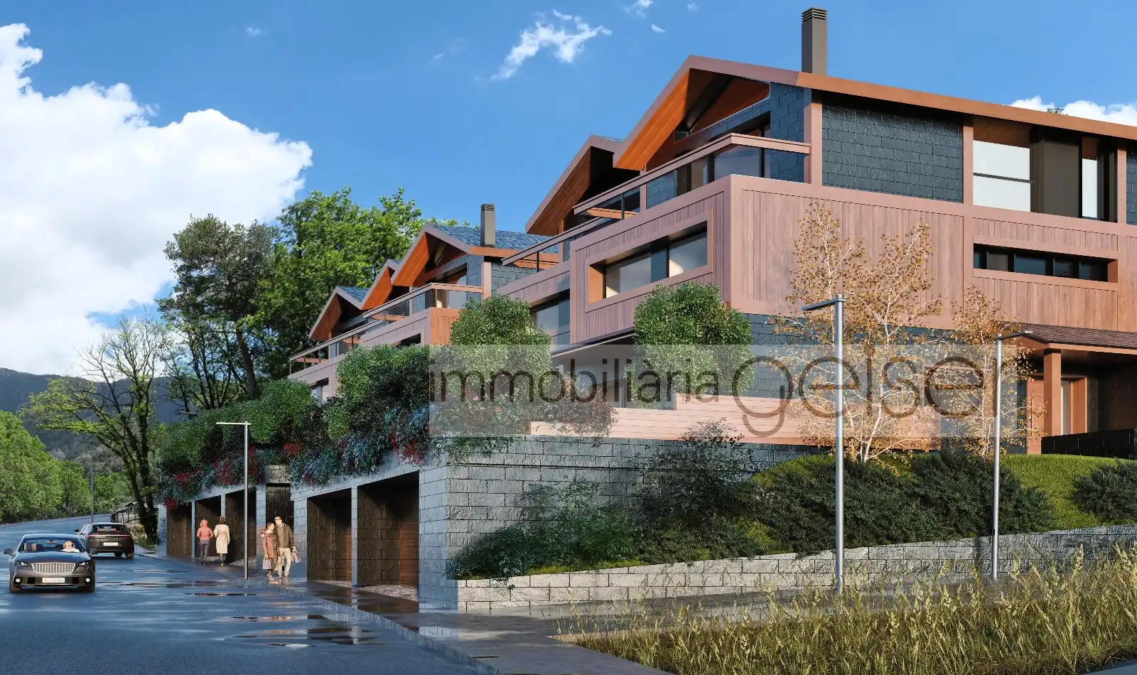 Vista exterior de Casa adosada en venta en Ordino con Calefacción, Jardín privado y Balcón