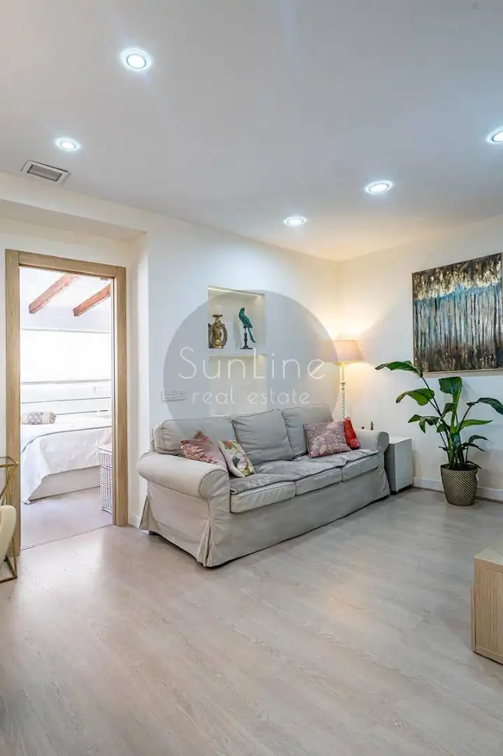 Wohnzimmer von Wohnung zum Verkauf in Valencia mit Klimaanlage, Möbliert und Balkon