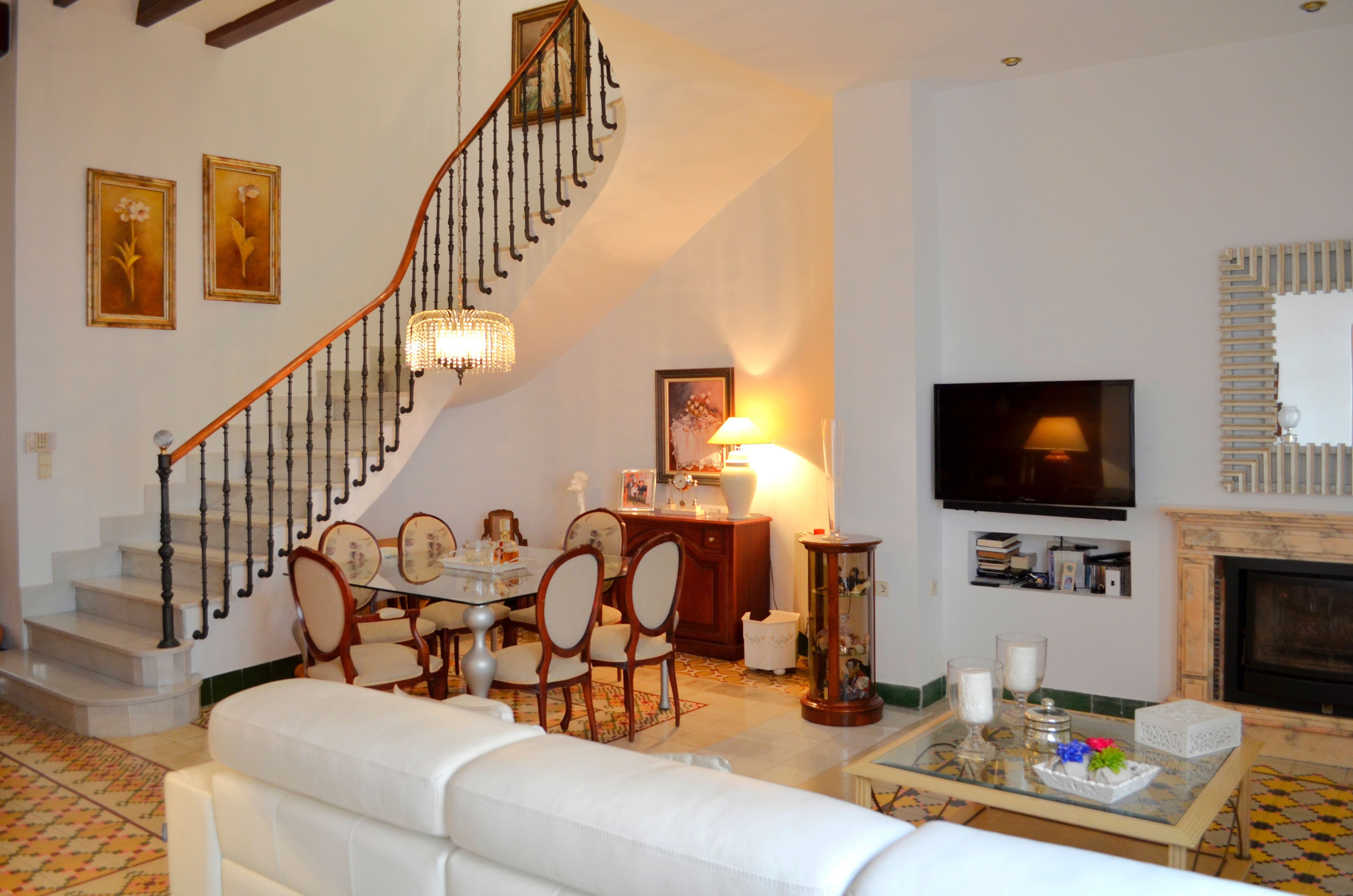 Living room of Single-family semi-detached for sale in Oliva  with Air Conditioner, Terrace and Furnished