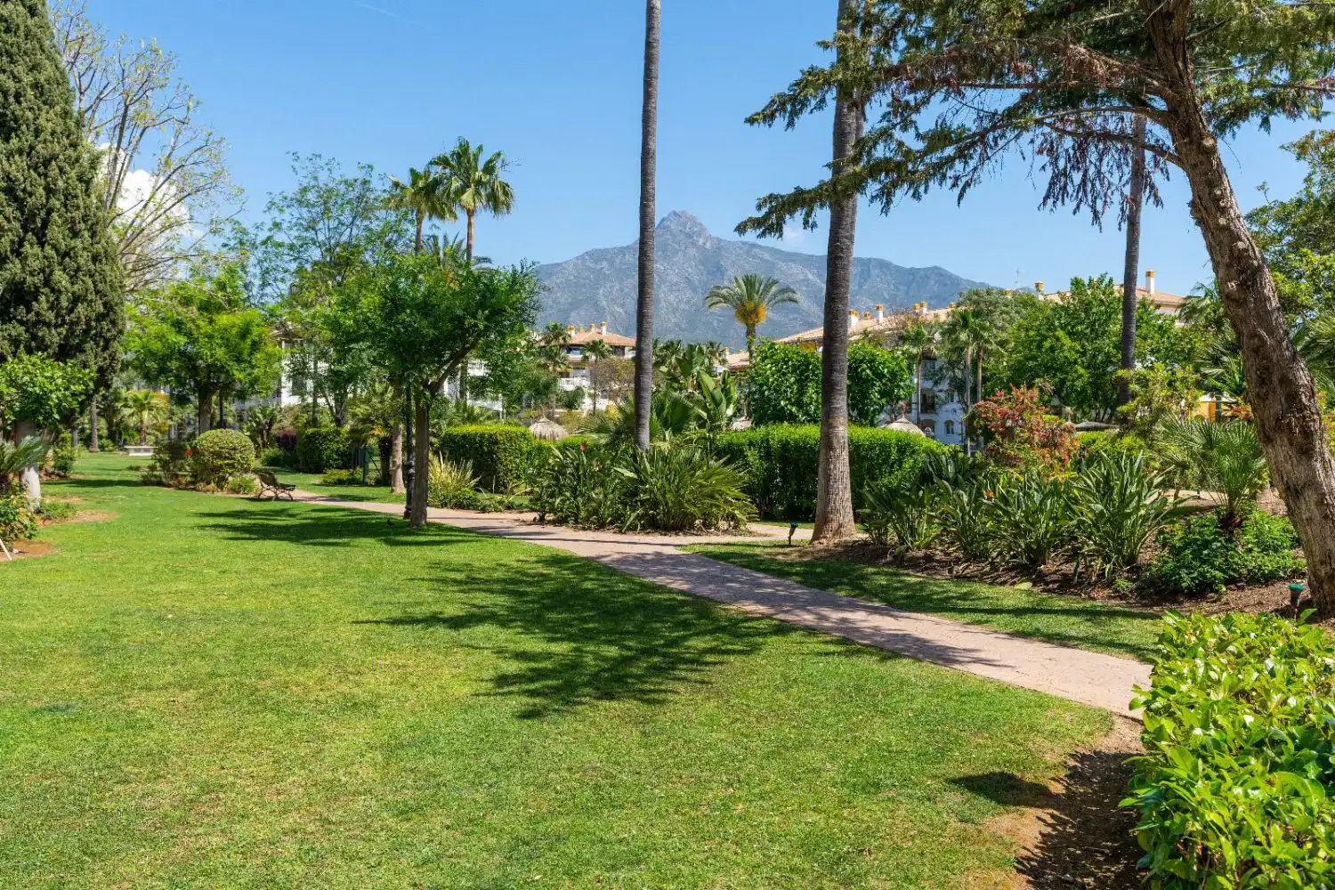 Garten von Wohnungen zur Miete in Marbella mit Klimaanlage, Heizung und Terrasse