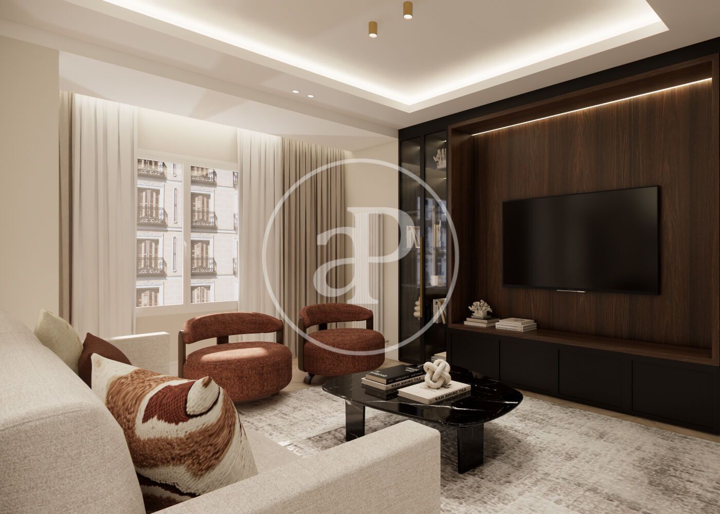 Wohnzimmer von Wohnung zum Verkauf in  Madrid Capital mit Klimaanlage, Heizung und Abstellraum