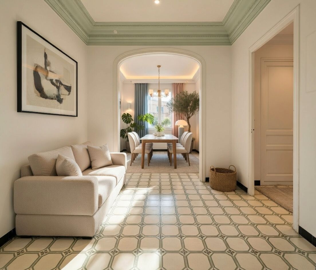 Sala de estar de Piso en venta en  Barcelona Capital con Horno, Balcón y Alarma