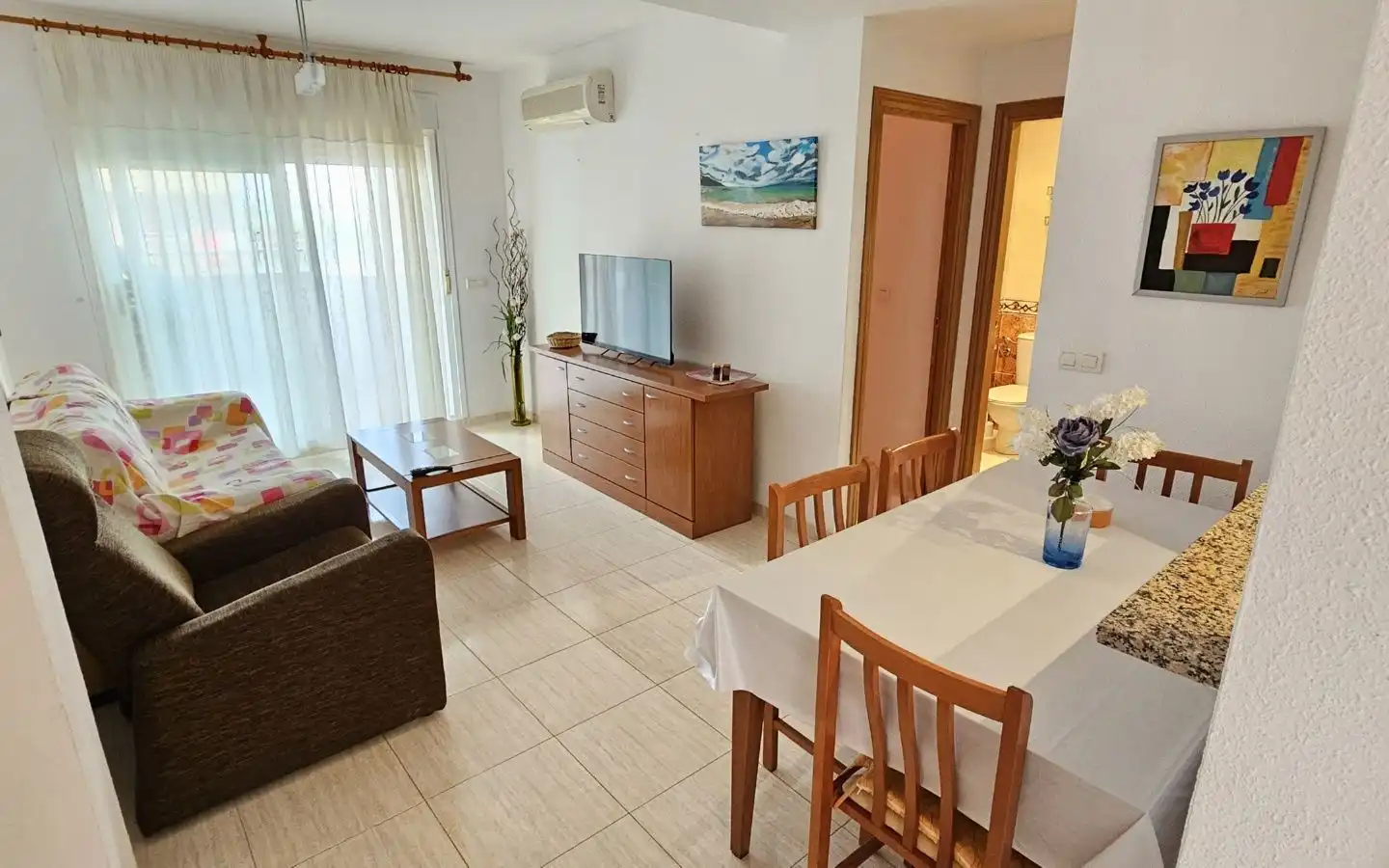 Sala d'estar de Apartament en venda en Oropesa del Mar / Orpesa amb Aire condicionat, Calefacció i Terrassa