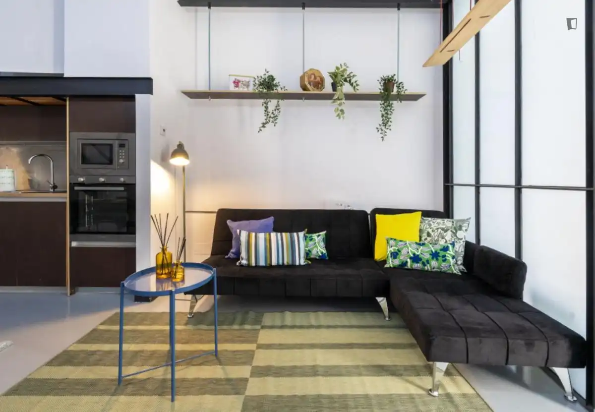 Sala de estar de Apartamento de alquiler en Madrid con Calefacción, Amueblado y Horno