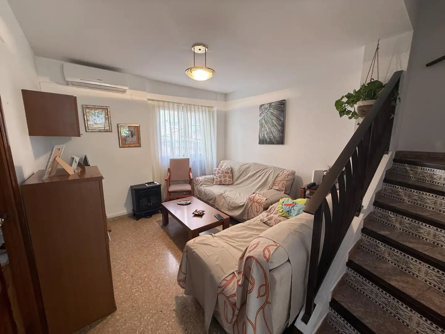 Wohnzimmer von Wohnung zum Verkauf in Valencia mit Klimaanlage und Balkon