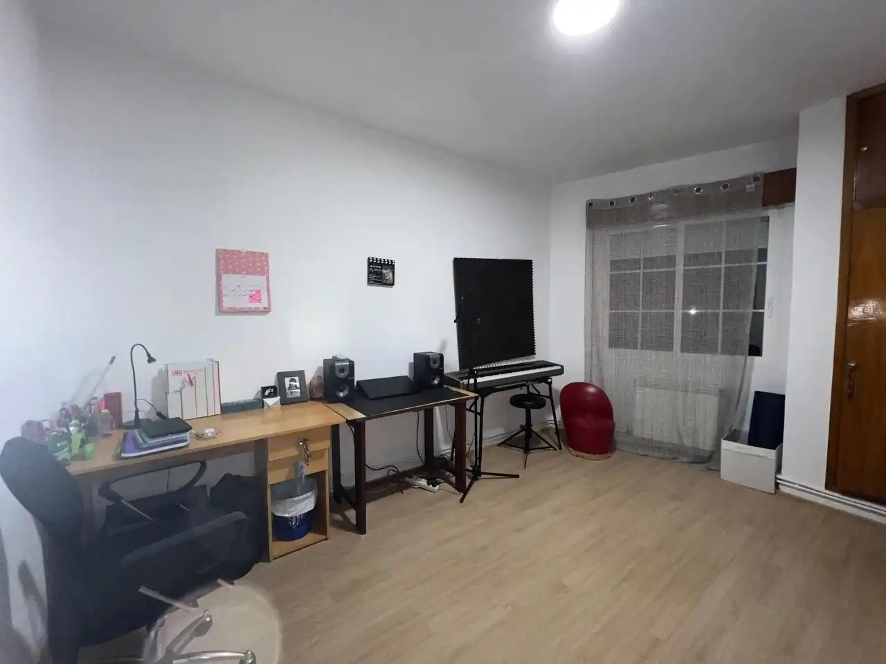 Living room of Flat for share in Ourense Capital   with Heating, Furnished and Balcony