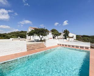 Swimming pool of House or chalet for sale in Maó  with Air Conditioner, Terrace and Swimming Pool