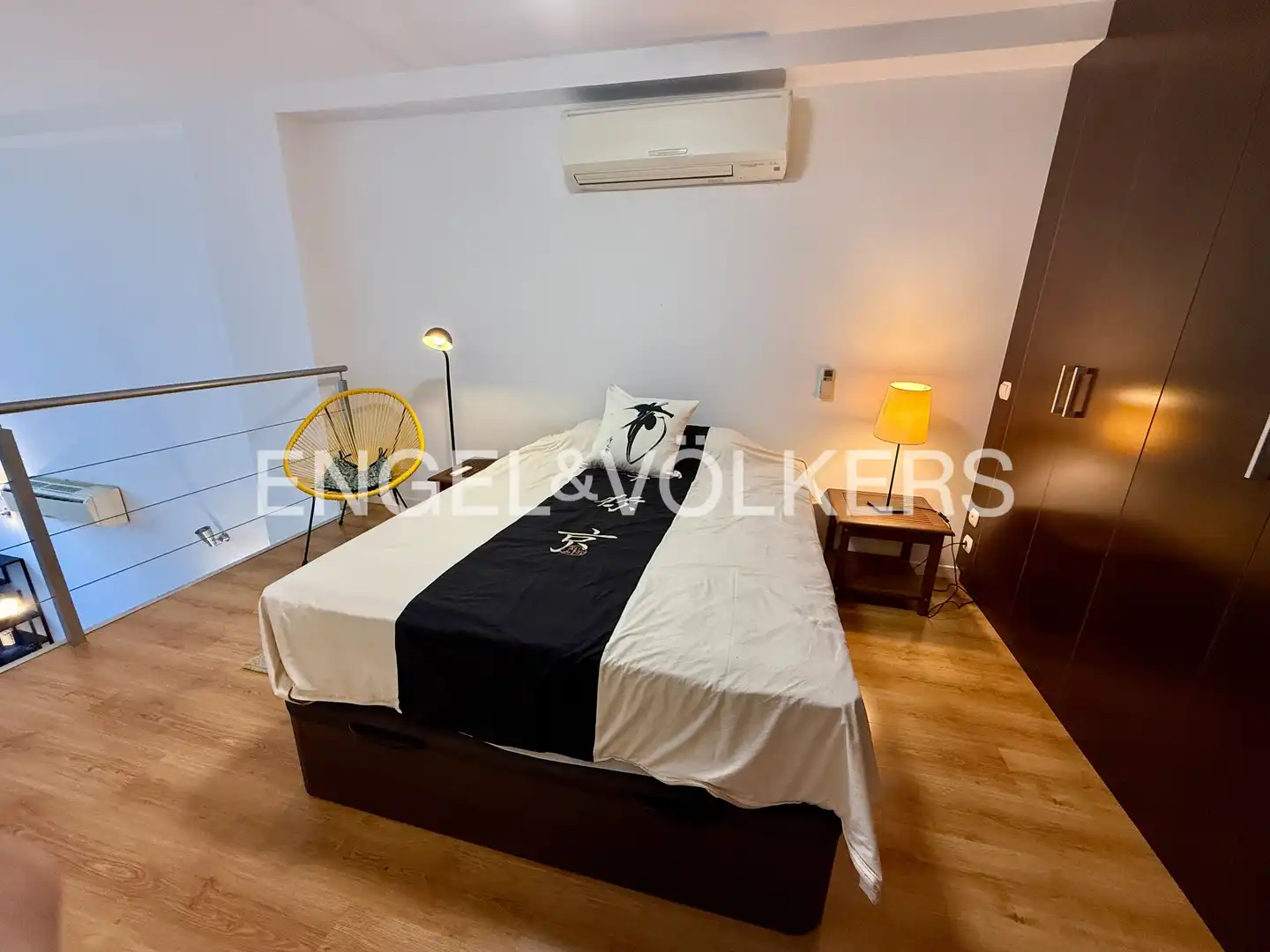 Schlafzimmer von Maisonette zur Miete in Madrid mit Klimaanlage, Heizung und Privatgarten