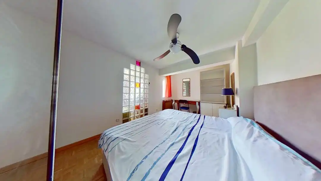 Bedroom of Flat for rent in Madrid  with Heating, Private garden and Swimming Pool