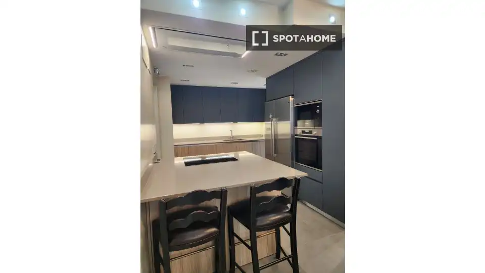 Kitchen of Flat for share in Madrid  with Air Conditioner, Heating and Furnished
