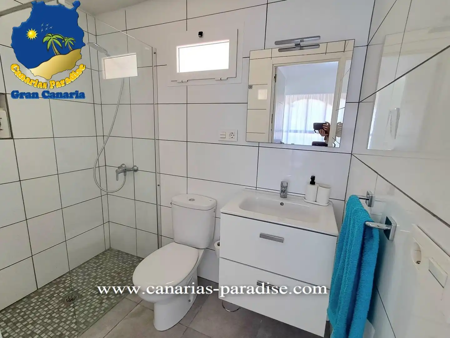 Badezimmer von Maisonette zum Verkauf in Mogán mit Klimaanlage, Terrasse und Möbliert