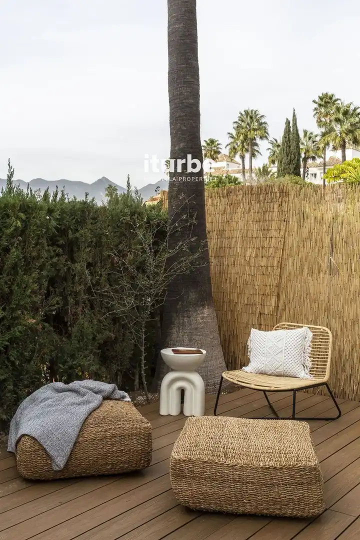 Terraza de Casa adosada de alquiler en Marbella con Aire acondicionado, Terraza y Piscina