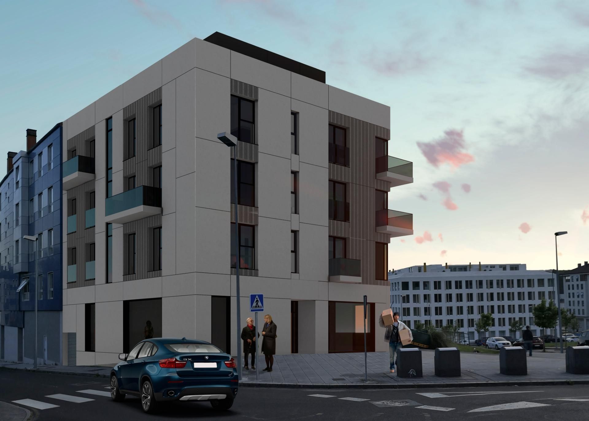 Vista exterior de Piso en venta en Santiago de Compostela  con Calefacción, Terraza y Trastero