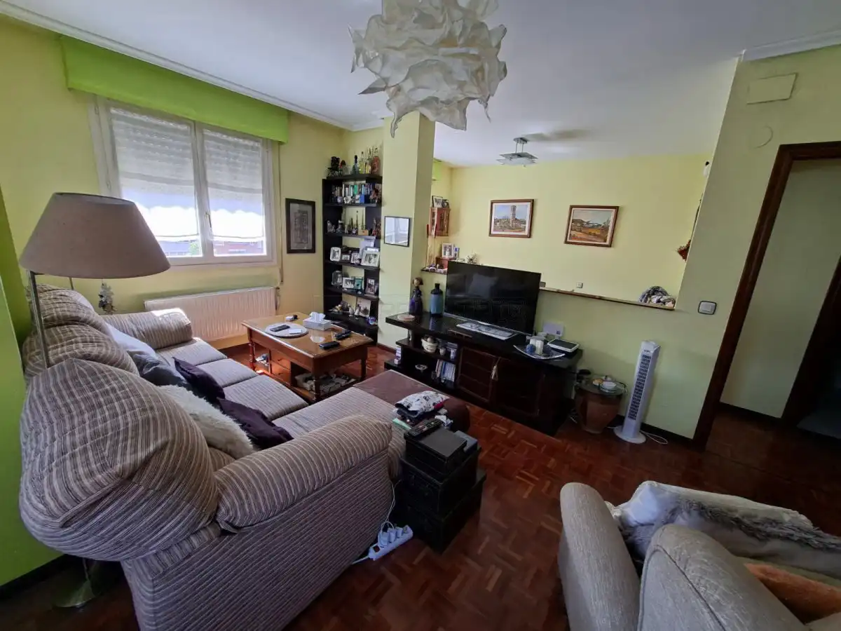 Sala de estar de Piso en venta en Vitoria - Gasteiz con Calefacción, Parquet y Terraza