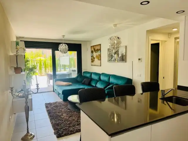 Living room of Flat for sale in Sant Llorenç des Cardassar  with Air Conditioner, Terrace and Furnished
