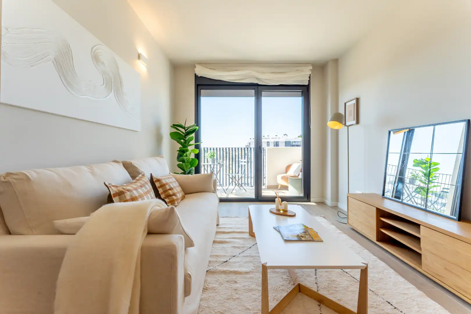 Sala de estar de Planta baja de alquiler en Sant Joan d'Alacant con Aire acondicionado, Terraza y Trastero