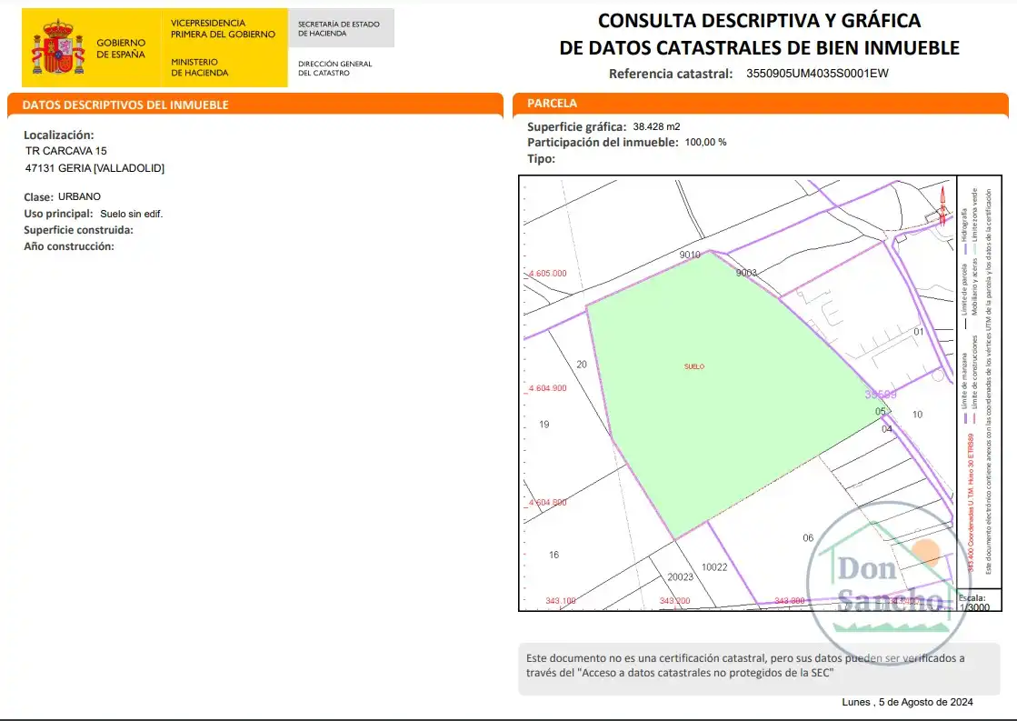 Lands and plots for sale in Geria