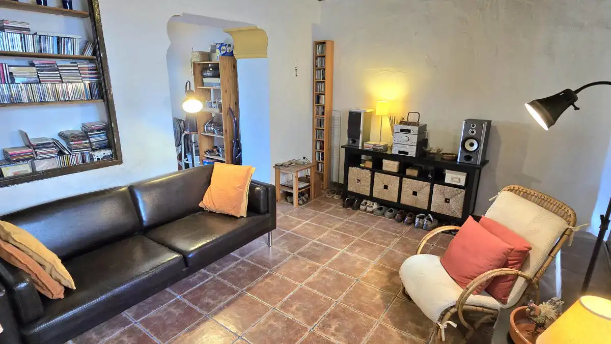 Living room of Detached homes for sale in Almáchar  with Air Conditioner, Terrace and Furnished