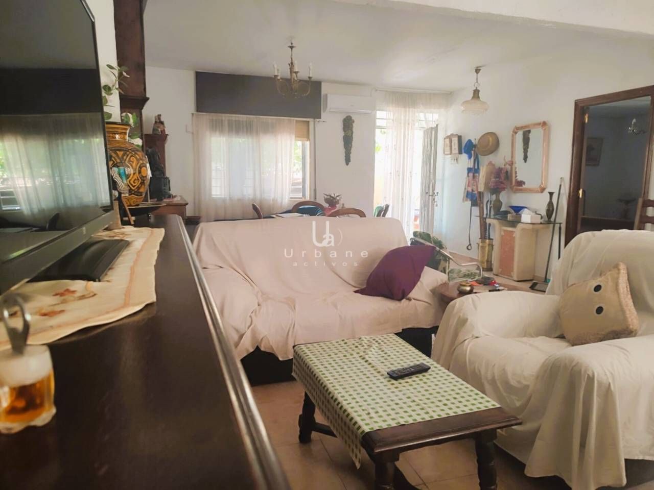 Sala d'estar de Casa o xalet en venda en  Murcia Capital amb Aire condicionat, Jardí privat i Terrassa