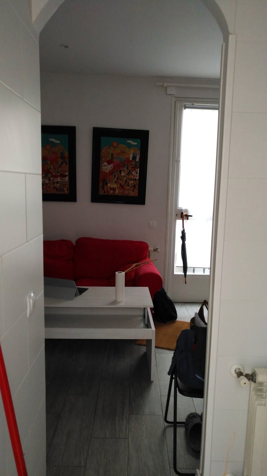 Sala d'estar de Pis de lloguer en  Madrid Capital amb Calefacció, Moblat i Rentadora