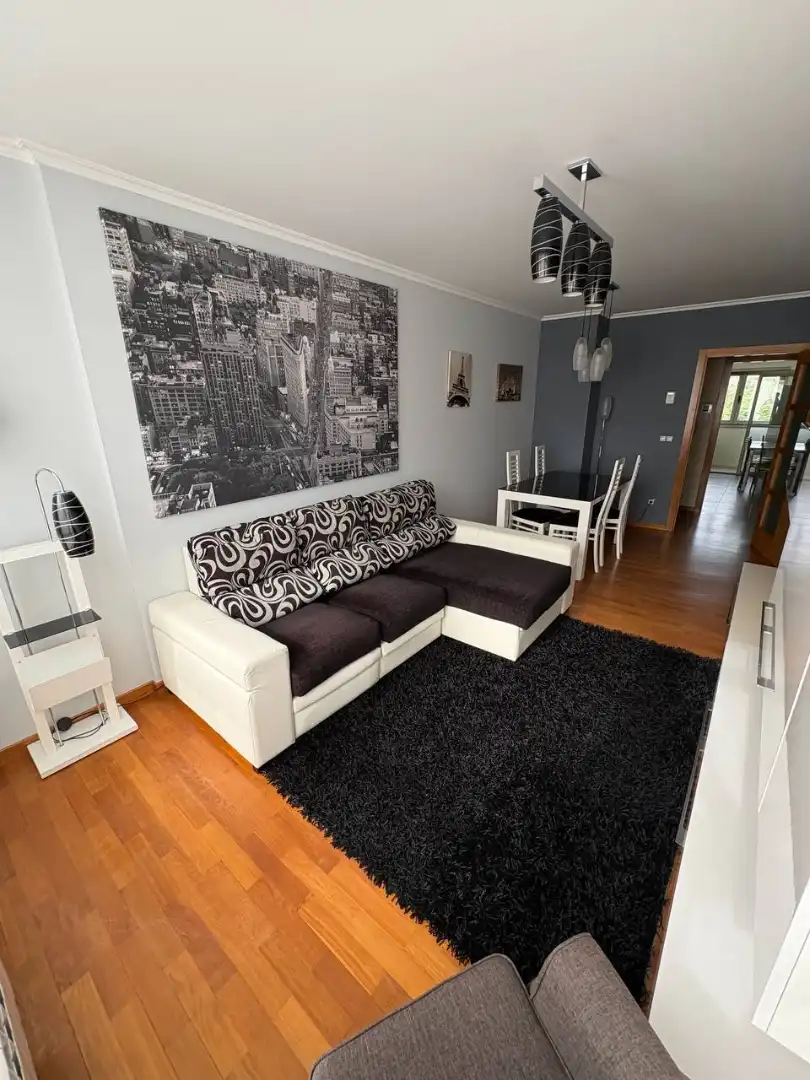 Living room of Flat for rent in Culleredo  with Heating, Parquet flooring and Furnished