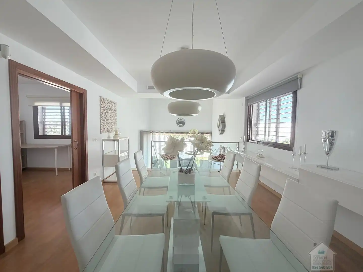 Comedor de Casa o chalet de alquiler en Montequinto con Aire acondicionado, Parquet y Terraza