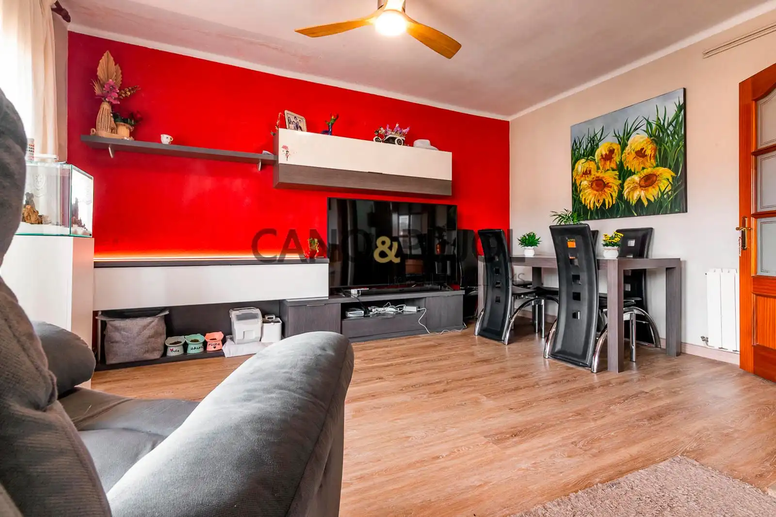 Sala de estar de Piso en venta en Caldes de Montbui con Aire acondicionado y Terraza