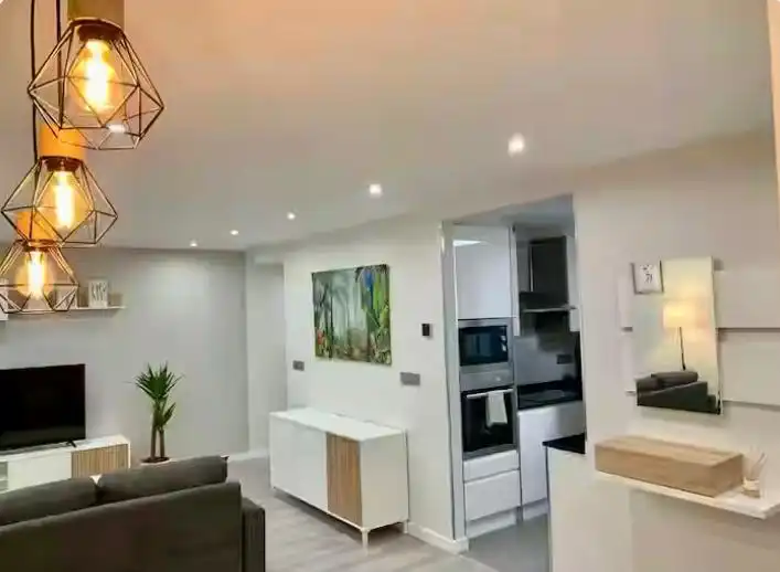 Living room of Flat for rent in Gijón   with Heating, Terrace and Furnished