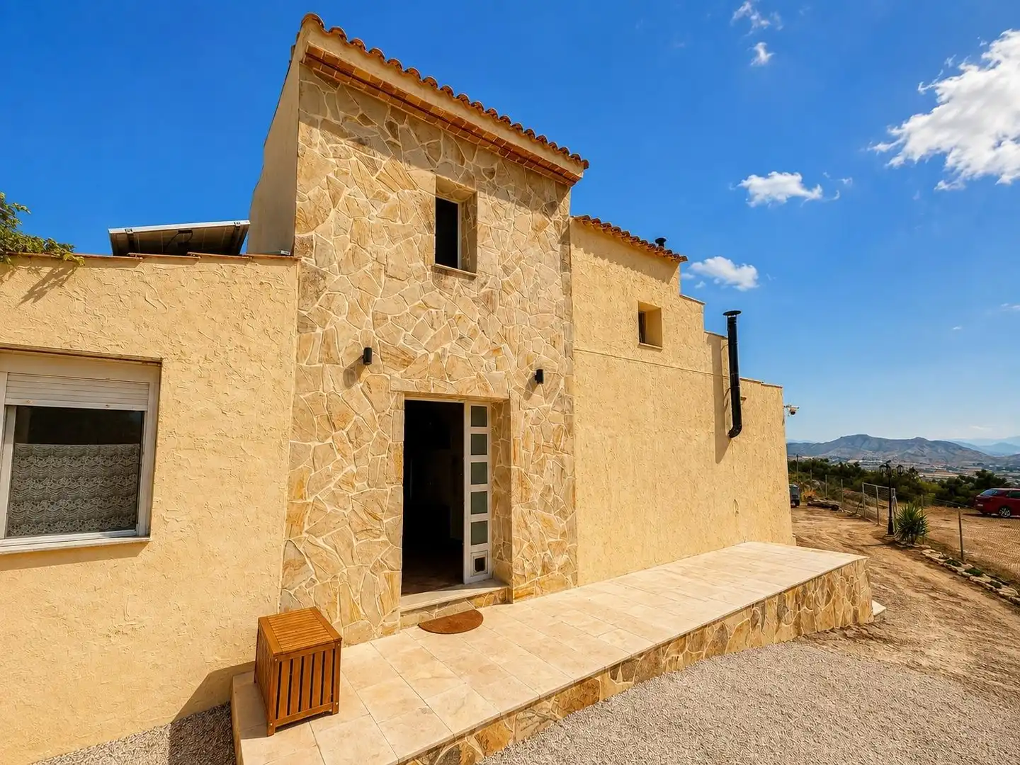Vista exterior de Casa o xalet en venda en Aspe amb Jardí privat, Terrassa i Traster